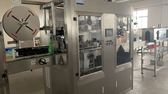 Automatic Water Bottle Shrink Sleeve Labeling Machine Double Heads 12000BPH