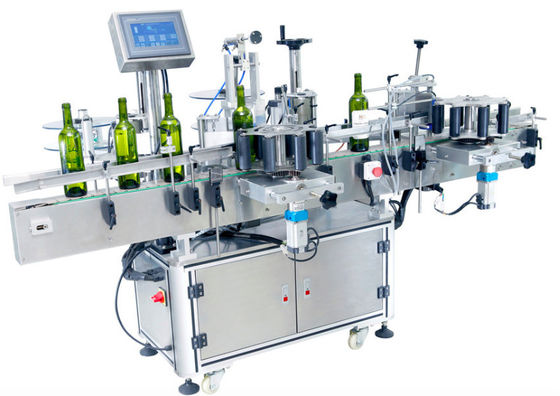 Double Heads Automatic Bottle Labeling Machine PLC Controled 1.5kw