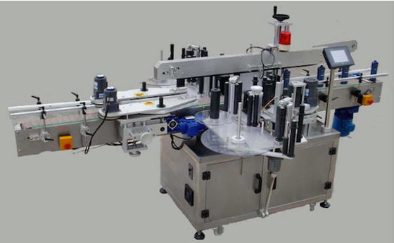 Double Heads Automatic Bottle Labeling Machine PLC Controled 1.5kw