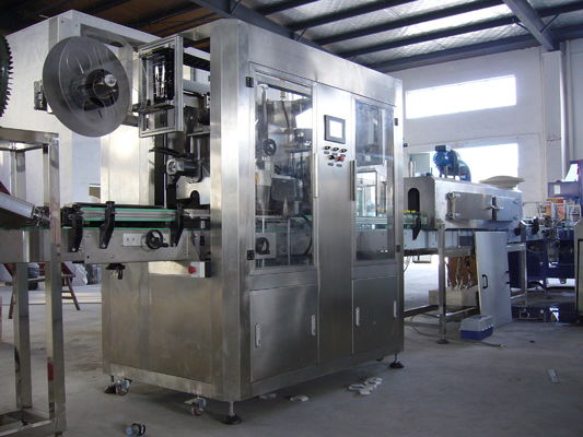Automatic Water Bottle Shrink Sleeve Labeling Machine Double Heads 12000BPH