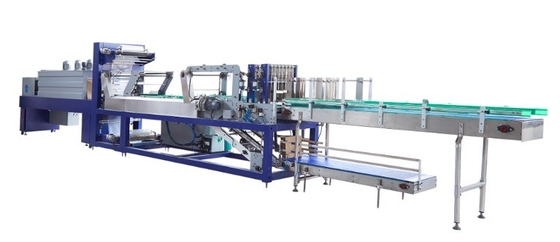 Automatic Beverage PE Shrink Film Wrapping Machine For Glass Bottle Water Line